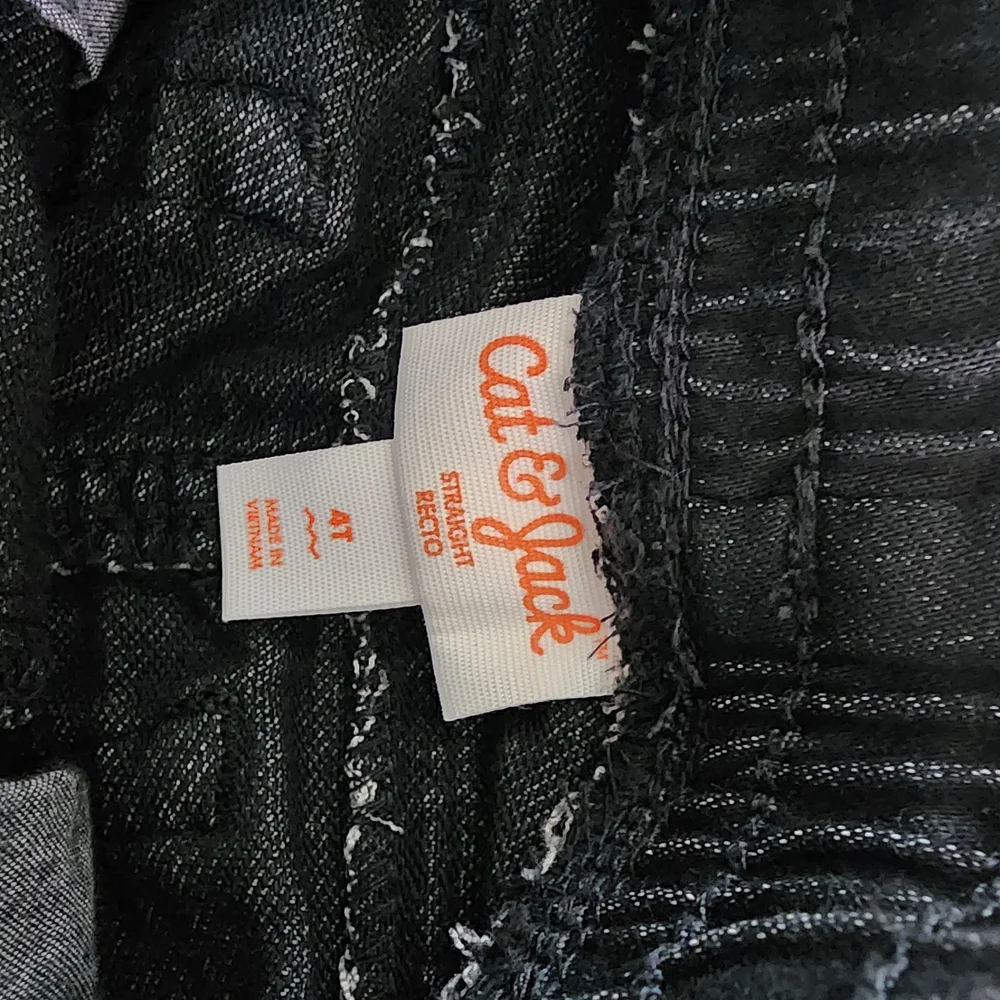 Cat & Jack Boys Pull-On Soft Denim Jeans Bundle (Size 4T) – Black & Dark Grey